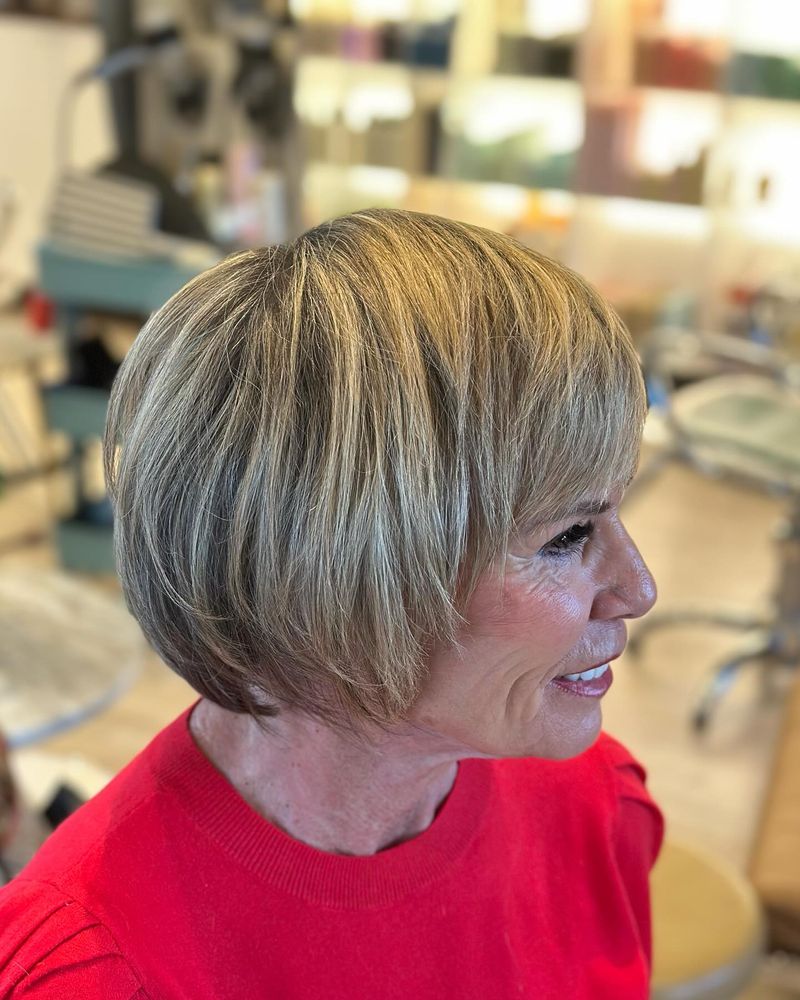 Rounded Bob with Perimeter Texturing