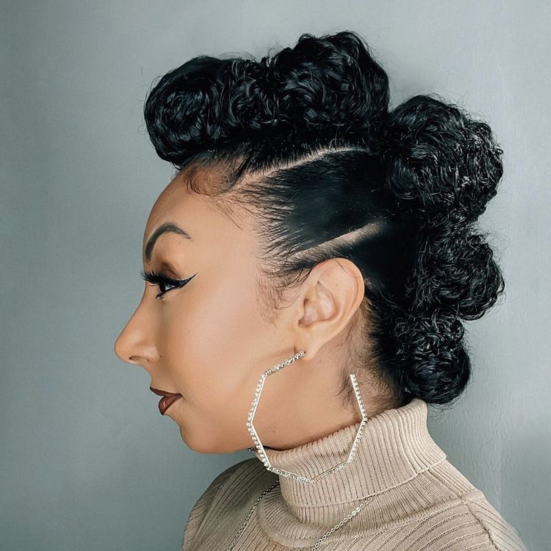 Sculptural Updo Mohawk