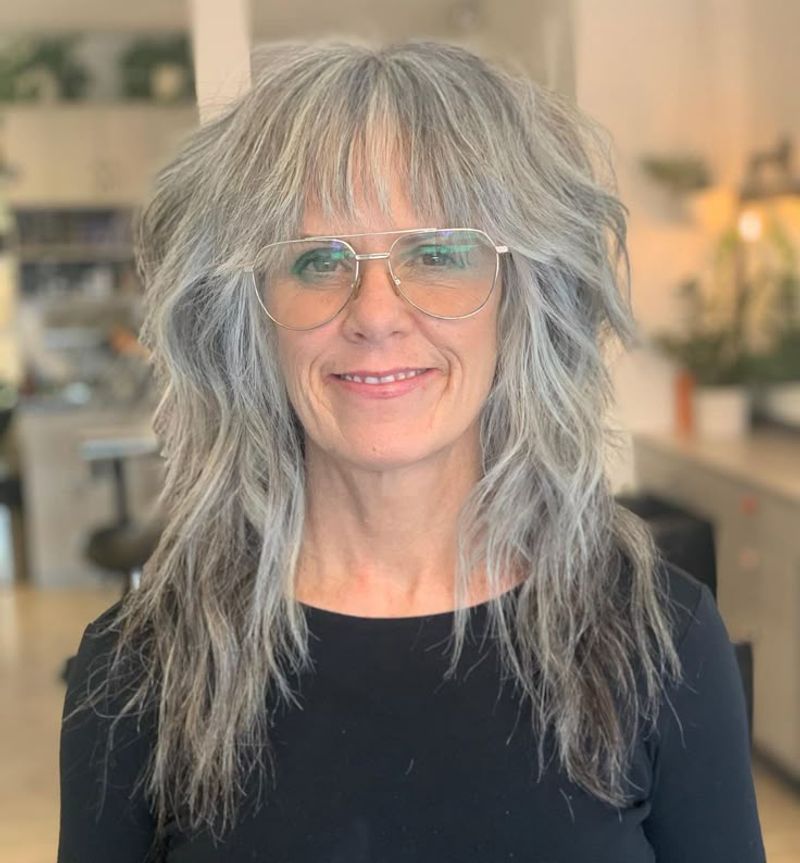 Layered Shag With Curtain Bangs