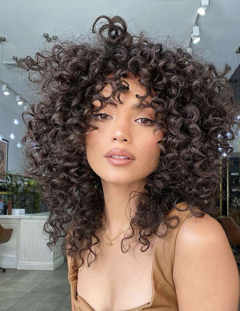 Curly Fringe with Layers