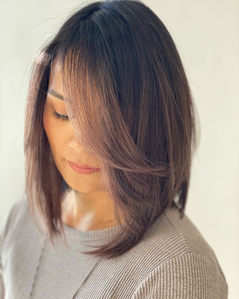 Blunt Bob with Side-Swept Bangs