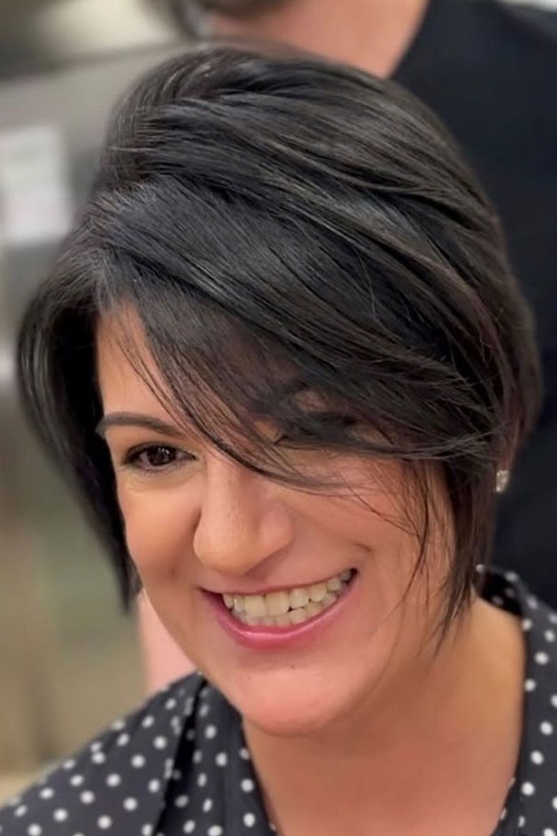 Short Layered Cut with Side Part