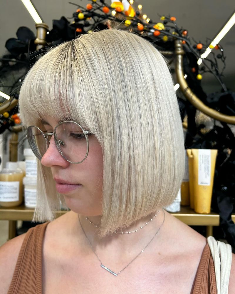 Blunt Bob With Straight Bangs