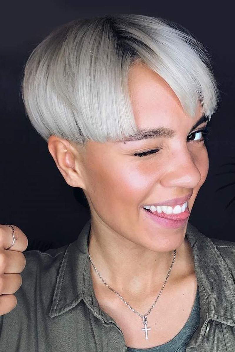 Blunt Silver Bowl Cut