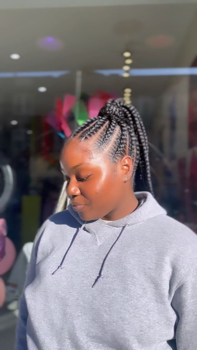Coda di cavallo Cornrow
