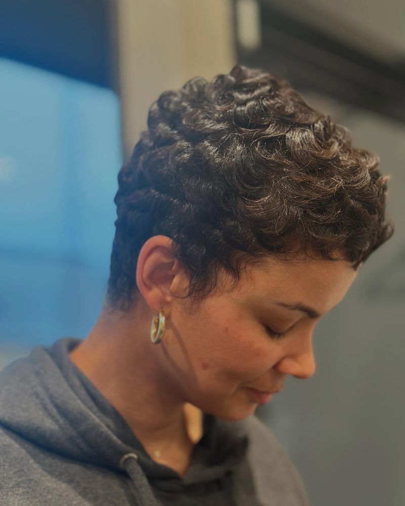 Layered Curly Pixie