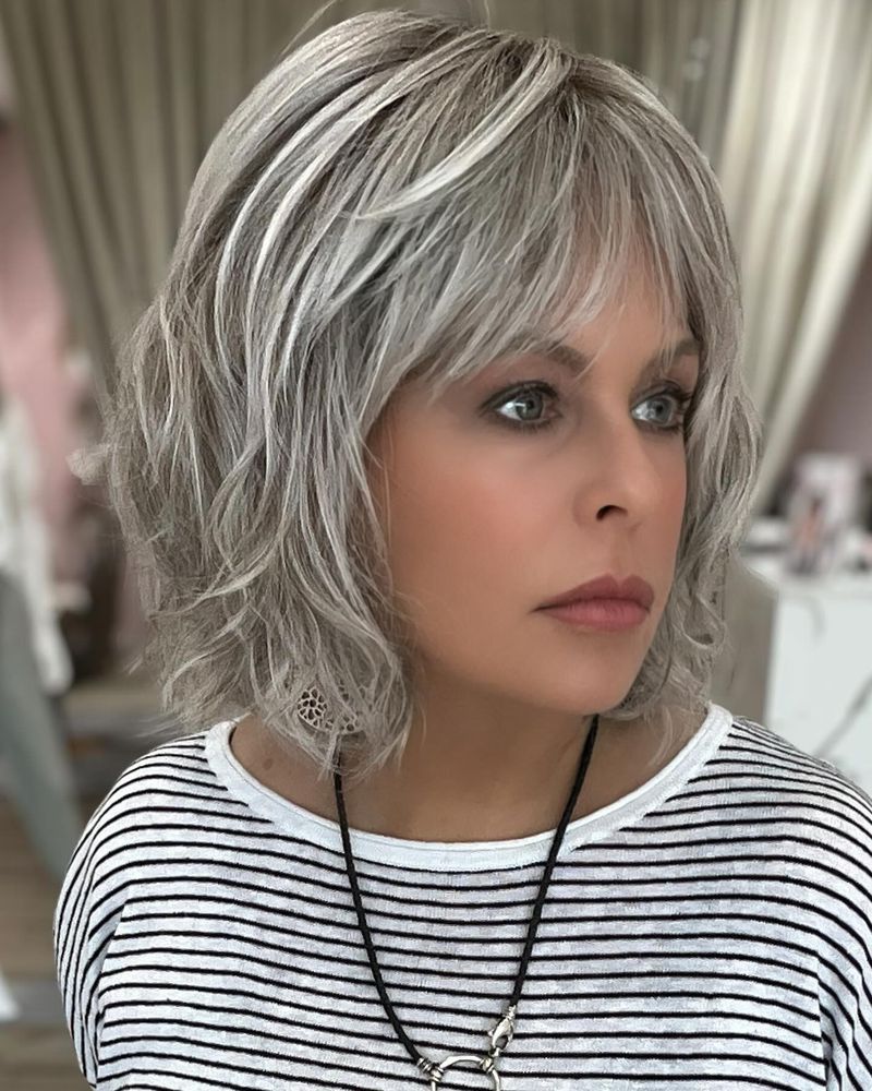 Choppy Layered Bob with Razored Ends