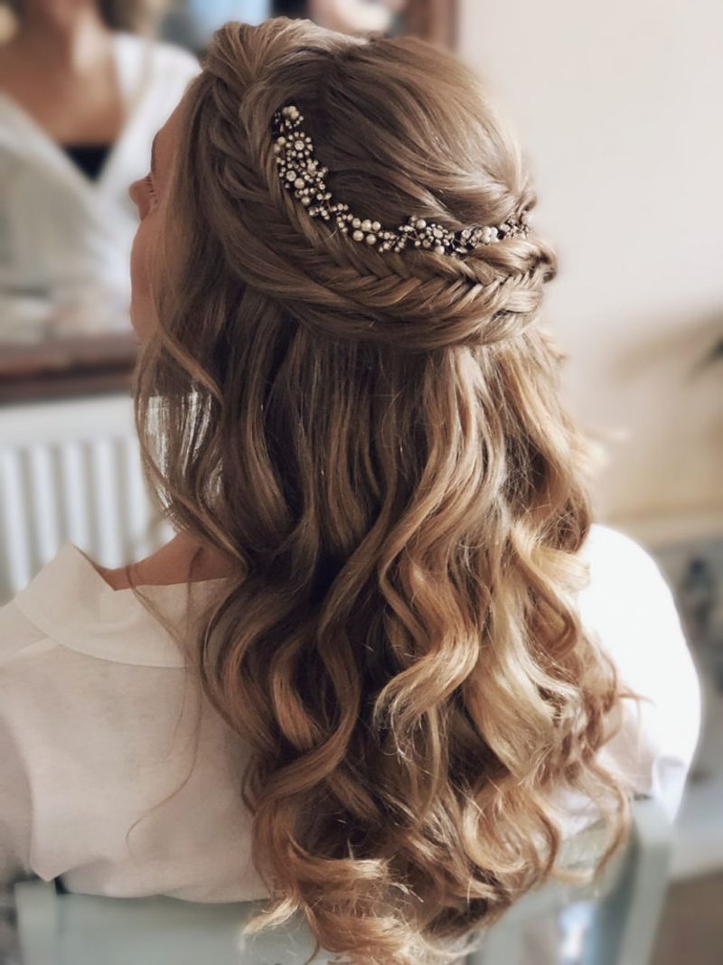 Braided Headband with Loose Curls