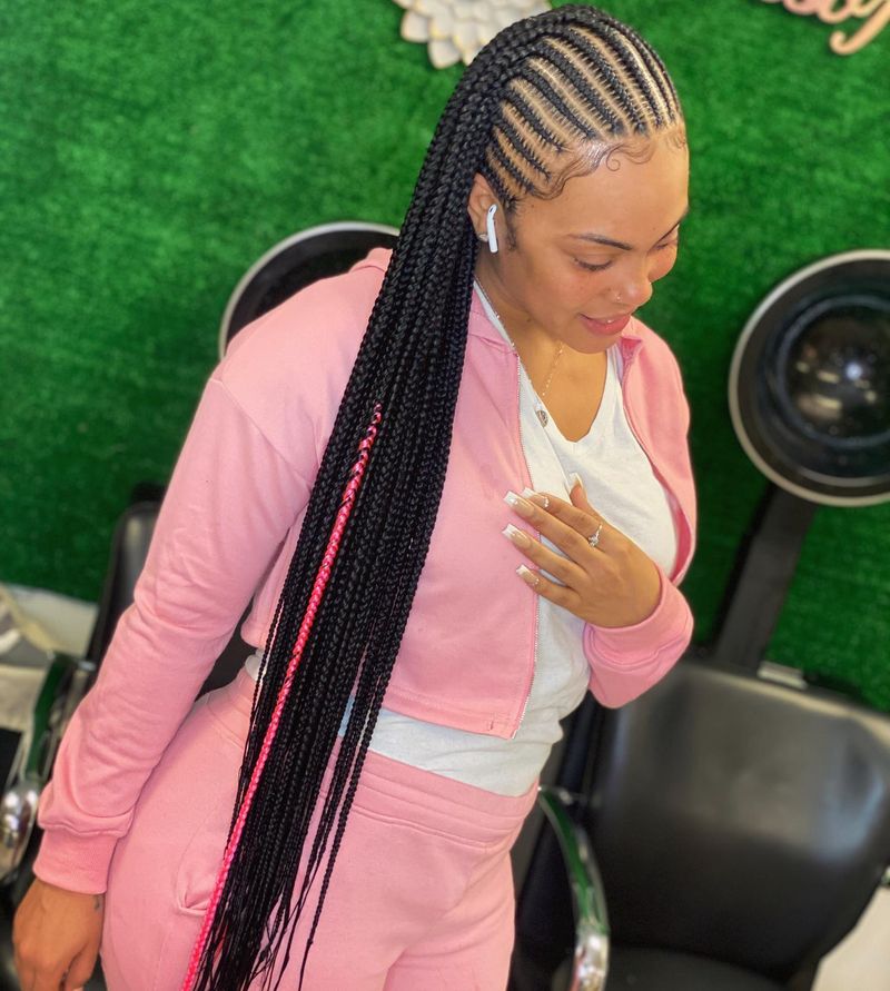 Trenzas de limonada semirecogidas