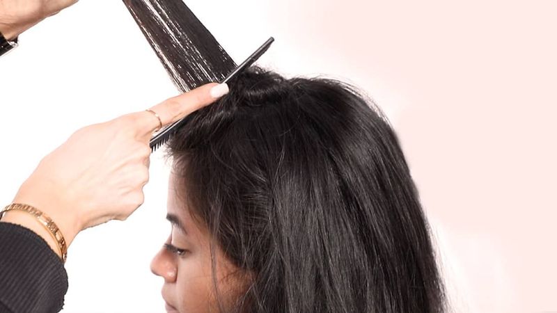 Tease Hair at the Crown