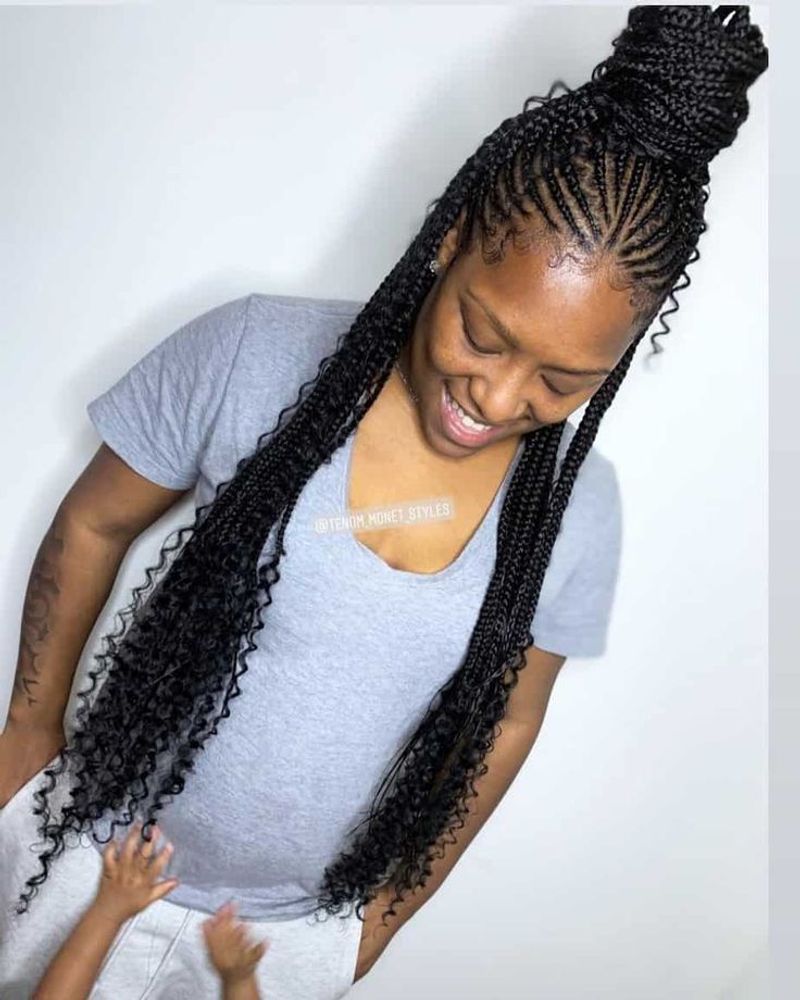 Half-Up Ghana Braids