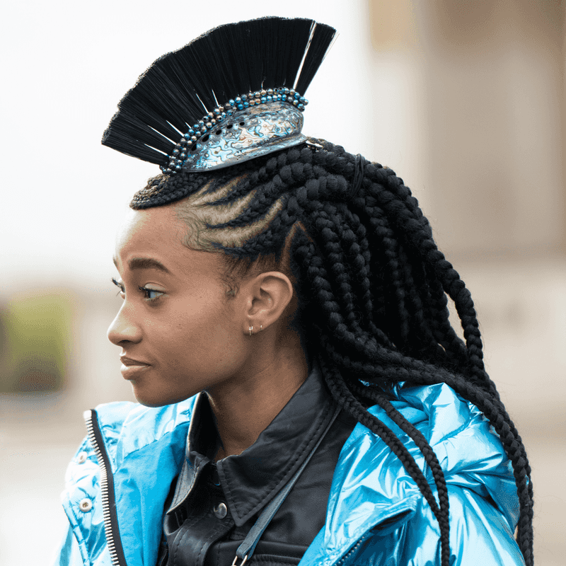 Metallic Cuff Faux Hawk