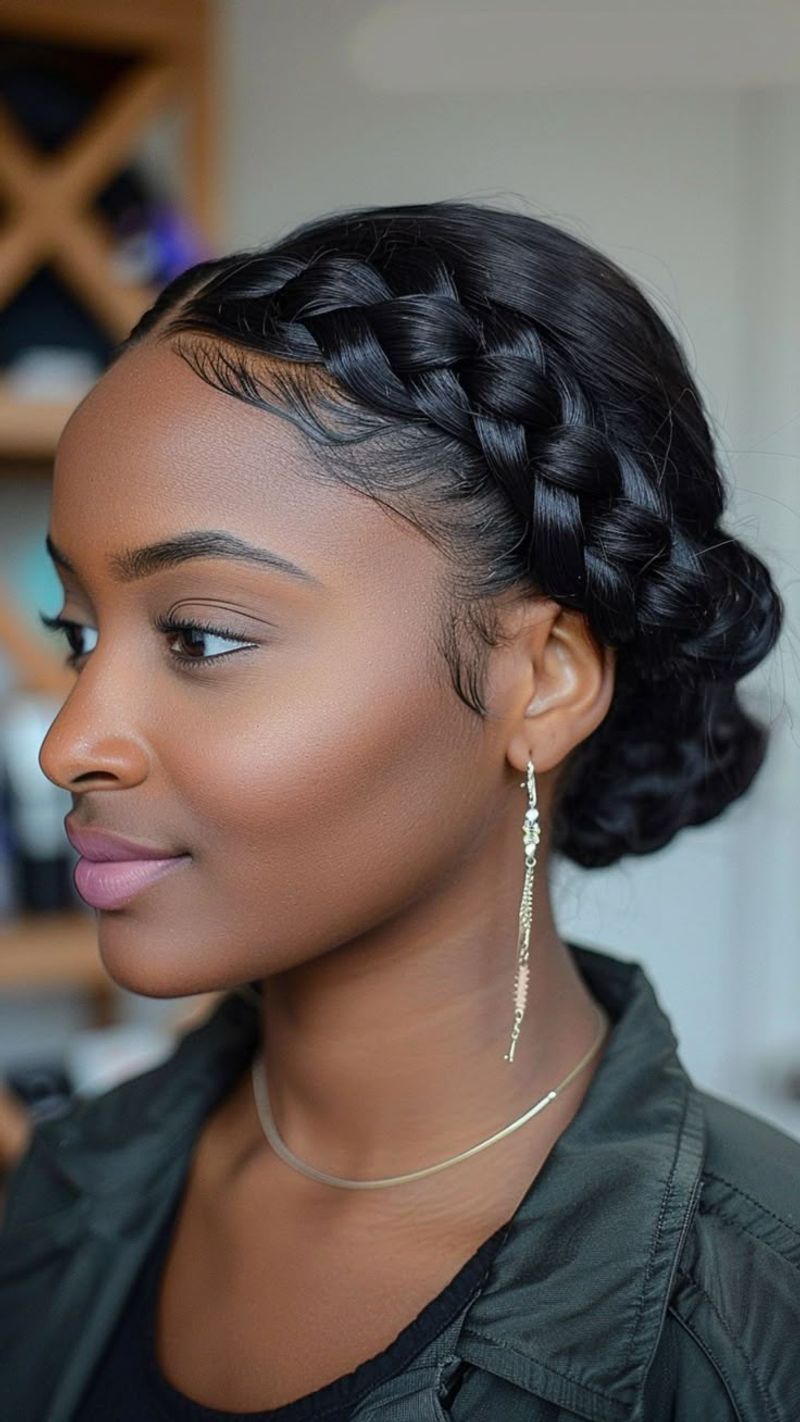 Crown Braid with Baby Hair Detail