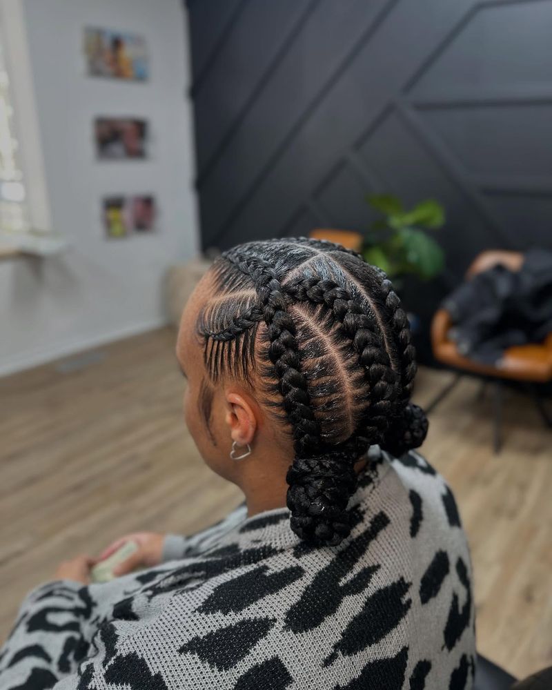 Stitch Braids With Crisscross Pattern