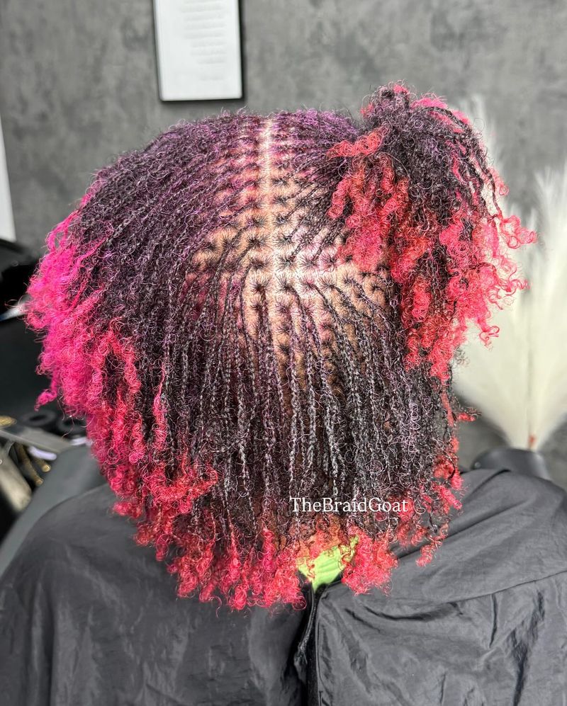 Pastel-Tipped Micro Locs