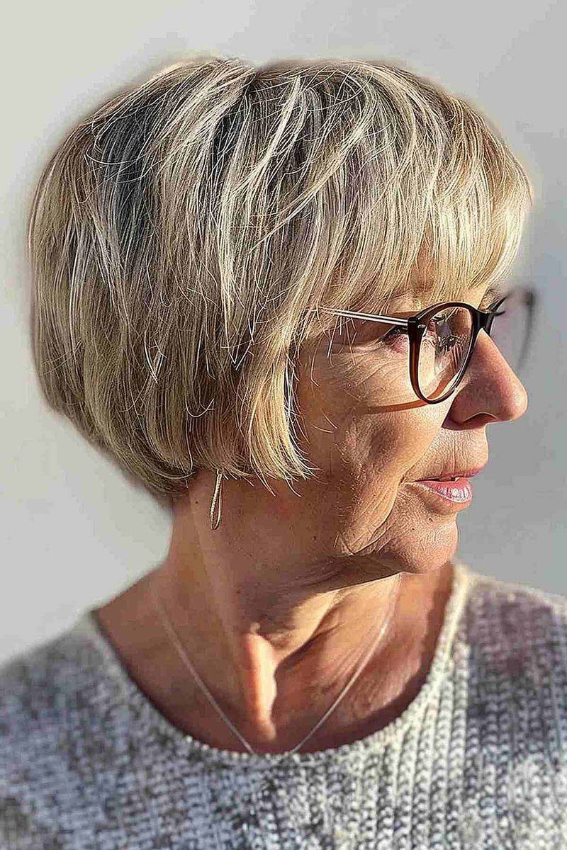 French Bob with Curtain Bangs