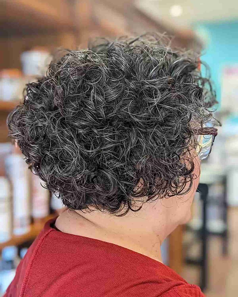 Curly Crop with Tapered Neckline