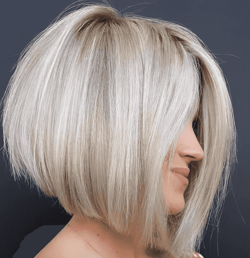 Angled Graduated Bob for Fine Hair