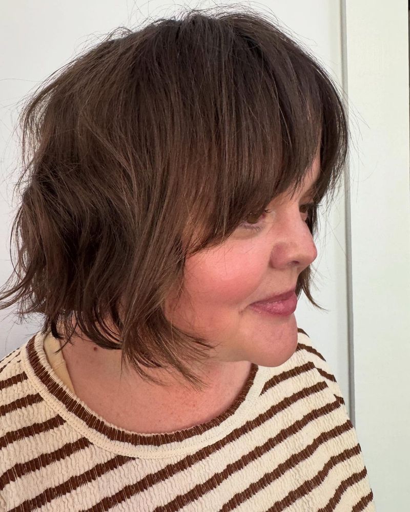 Razor-Cut Shag with Curtain Bangs