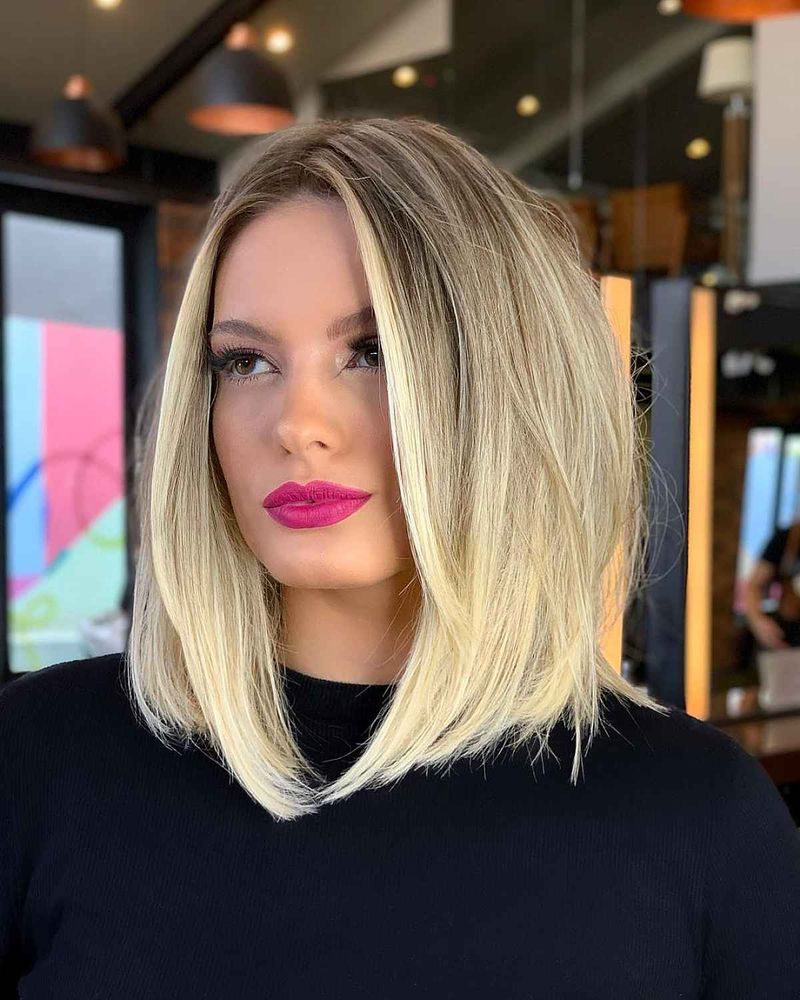 Blunt Cut with Subtle Interior Layers