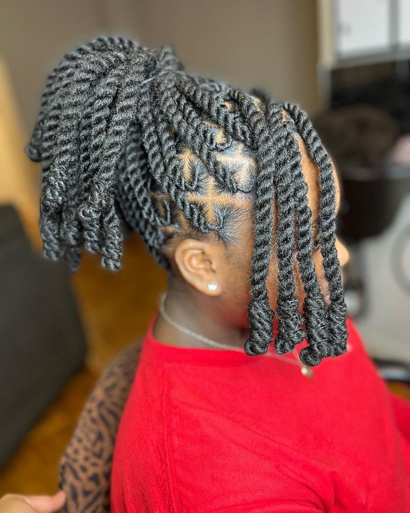 Invisible/Flat Twist Cornrows