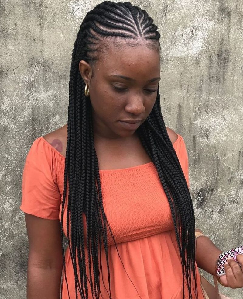 Ghana Braids with Tapered Ends