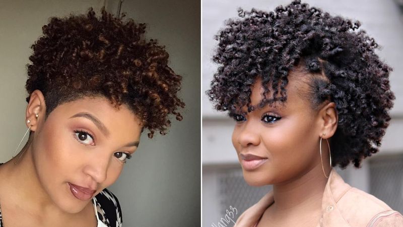 Temple-Shaved Curly Lob