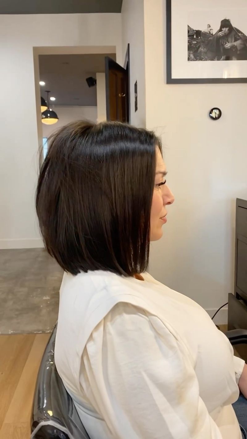 Stick-Straight Long Bobs