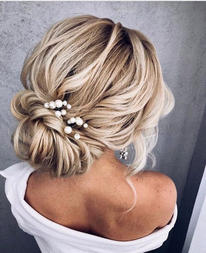 Messy Side Bun with Decorative Pins