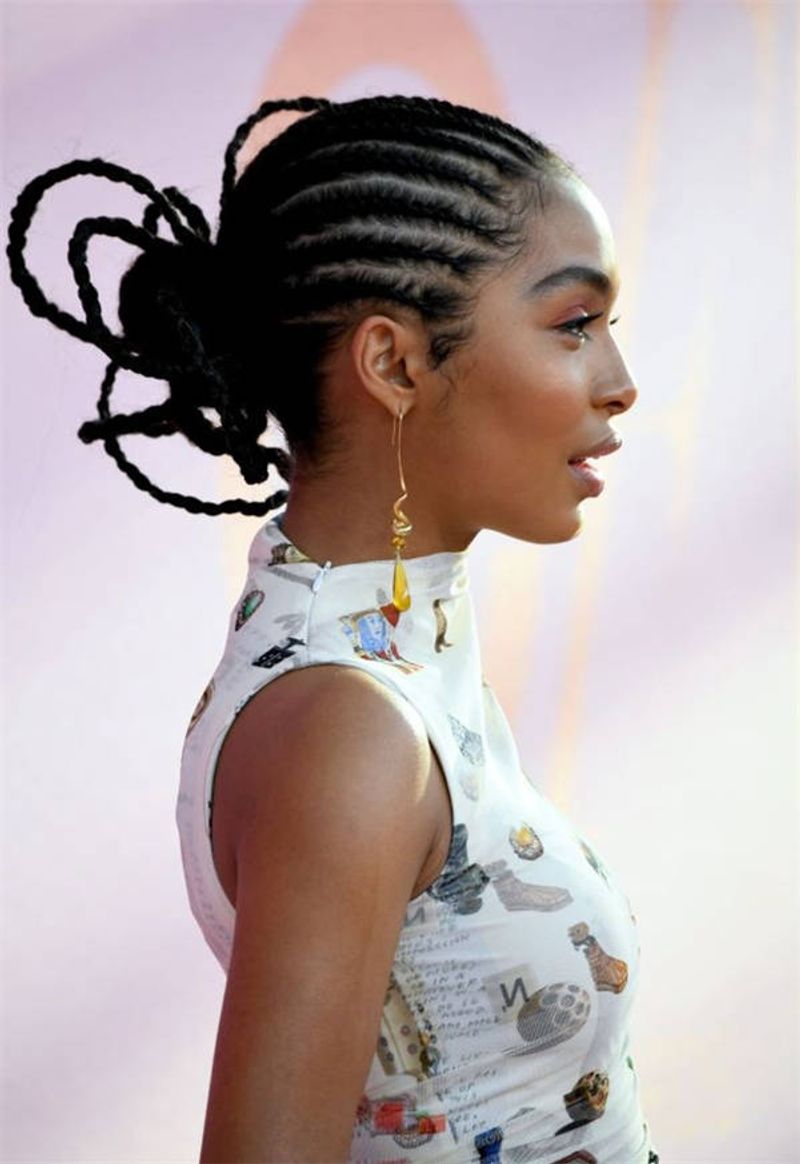 Sculptural Updo with Accessories