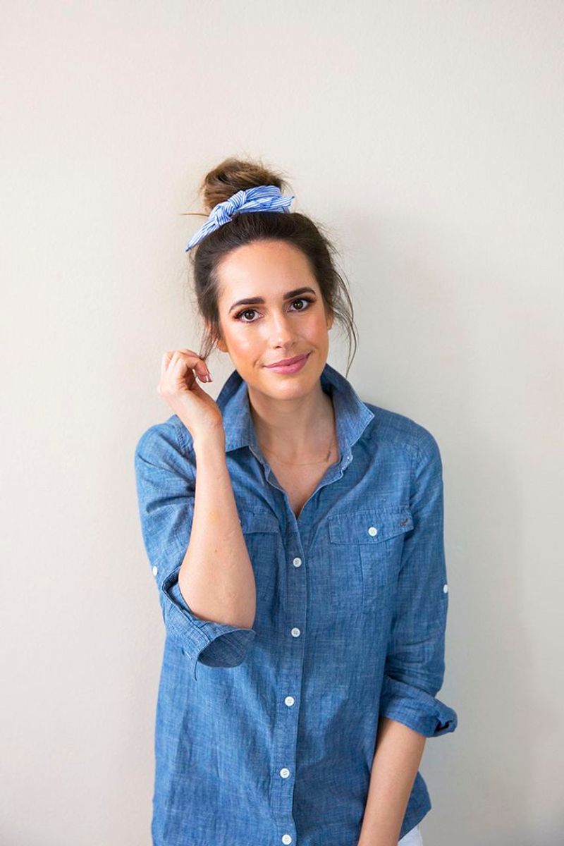 Loose Topknot with Scrunchie