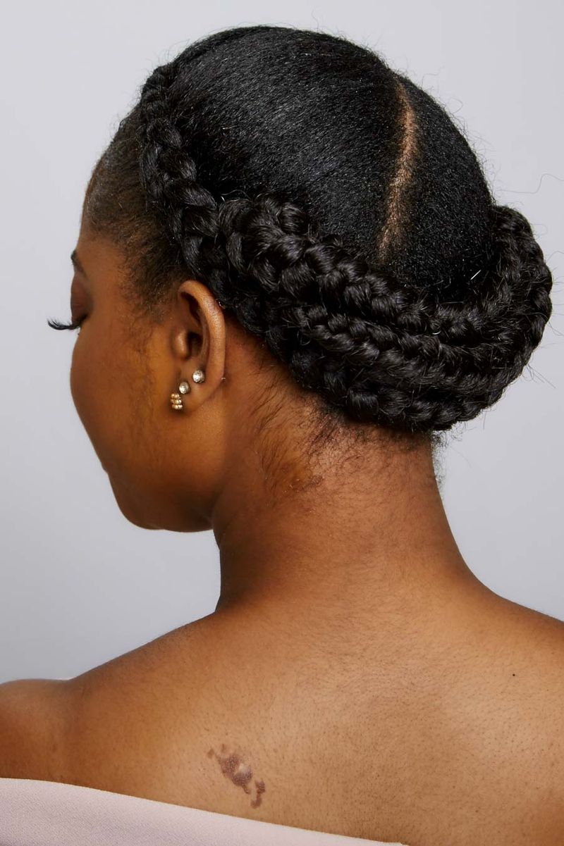 Chignon a corona intrecciata
