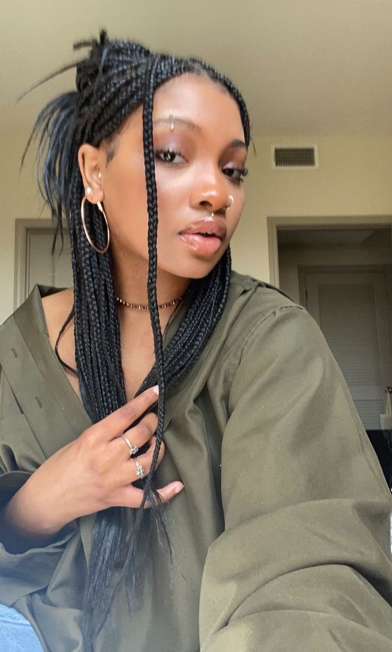 Half-Up Microknotless Braids