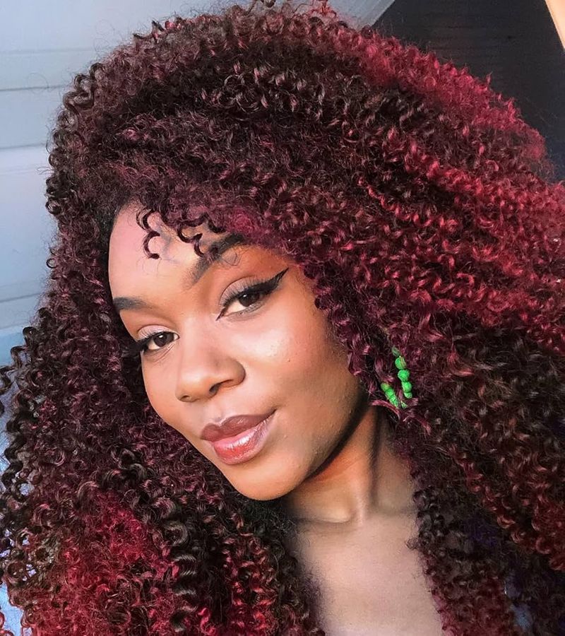 Burgundy Red Ombré