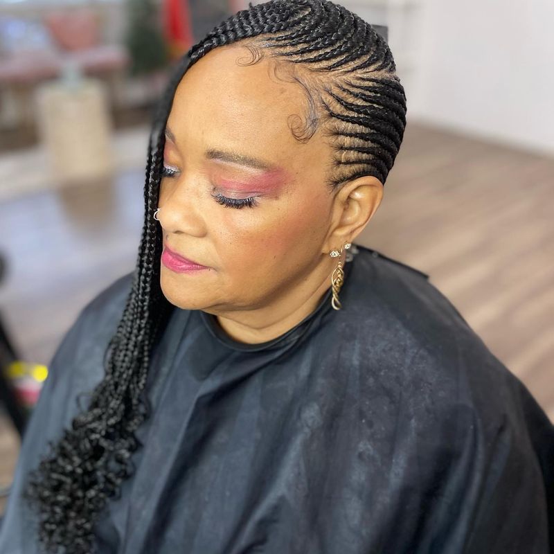 Lemonade Braids with Curly Ends