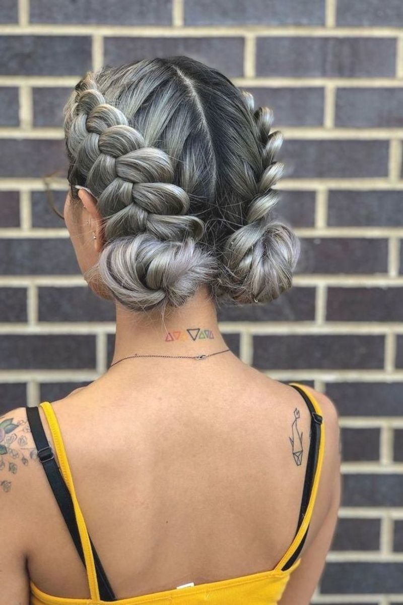 Moños trenzados