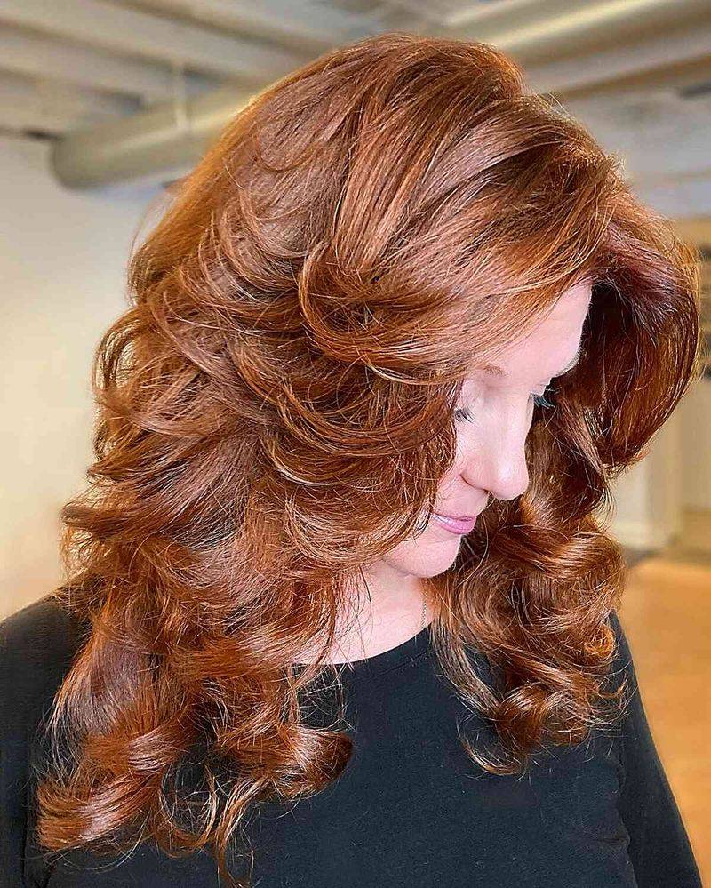 Feathered Layers with Flipped Ends