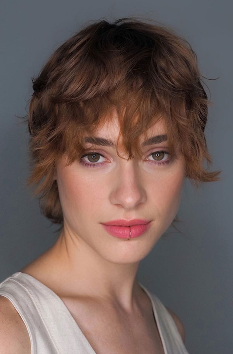 Textured Crop with Piece-y Bangs