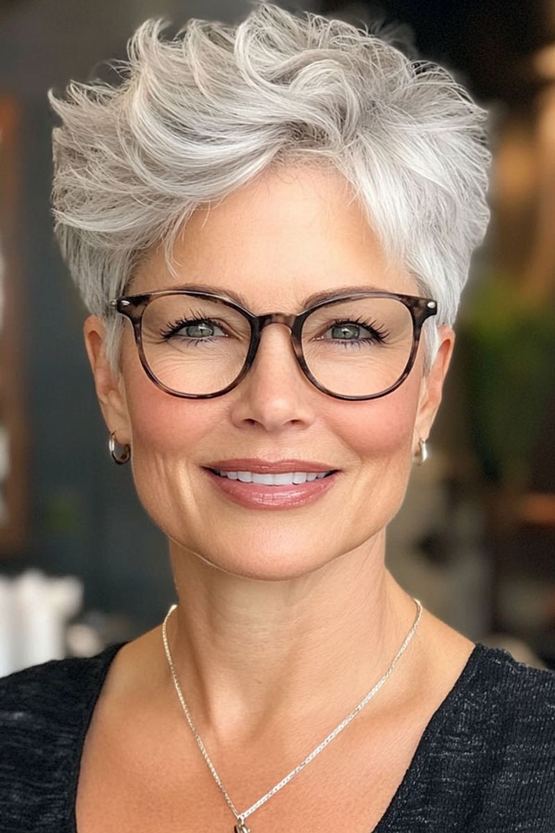 Pixie Cut with Textured Crown
