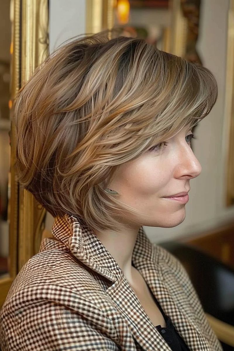 Chin-Length Cut with Feathered Layers