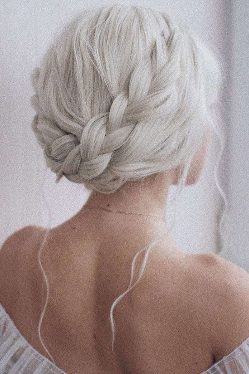 Braided Crown for Gray or Silver Hair
