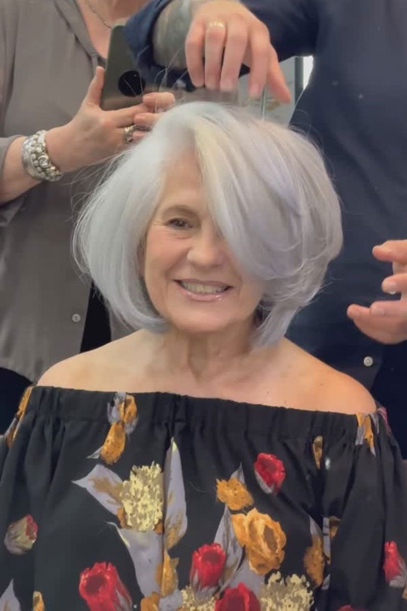 Textured Bob With Side-Swept Layers
