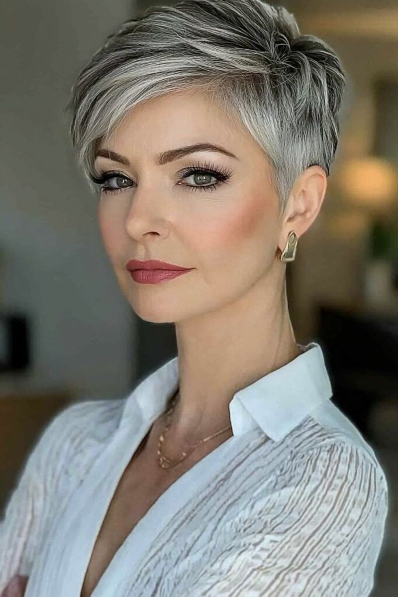 Asymmetrical Pixie with Bold Angles