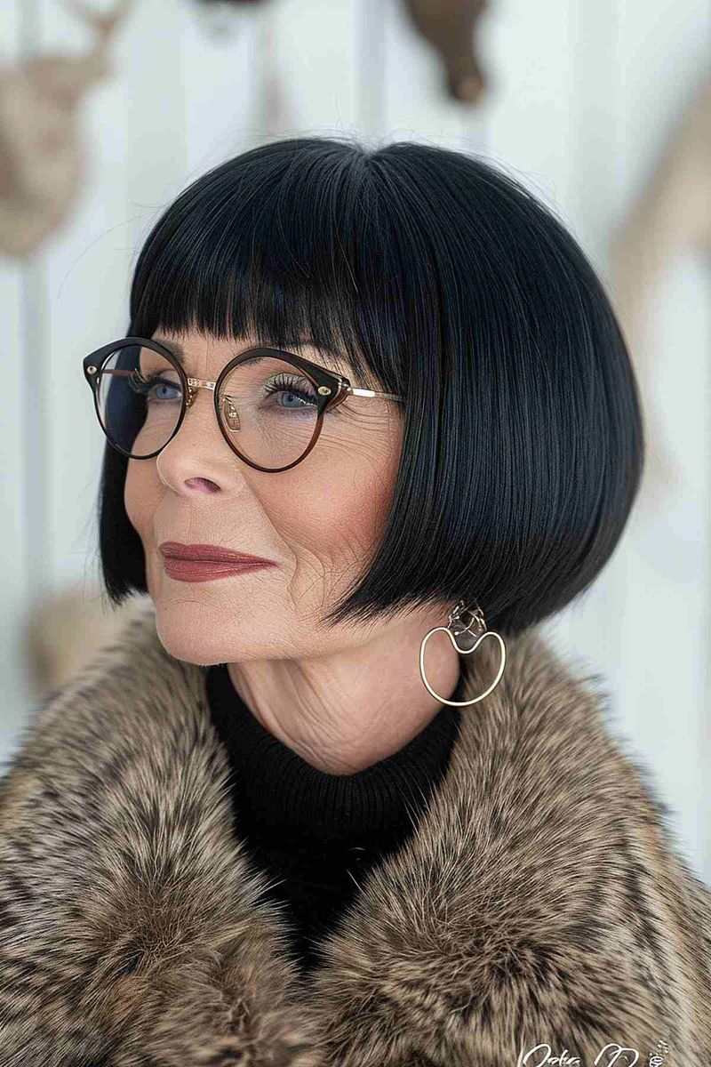 Undercut Bob with Micro Fringe