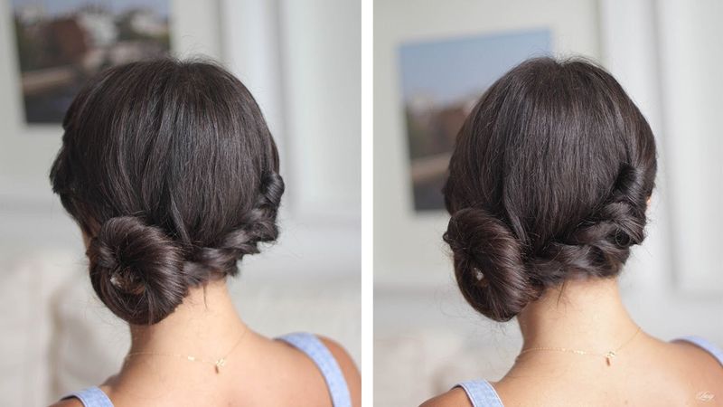 Chignon laterale ritorto