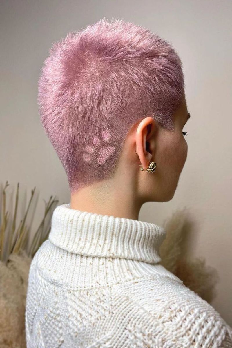 Buzz Cut with Pastel Color