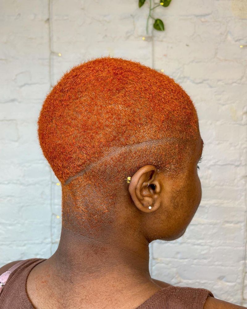 Buzz Cut with Colored Design