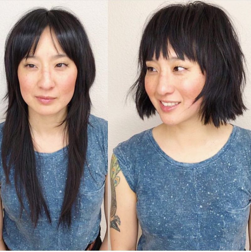 Blunt Bob with Bangs Brilliance