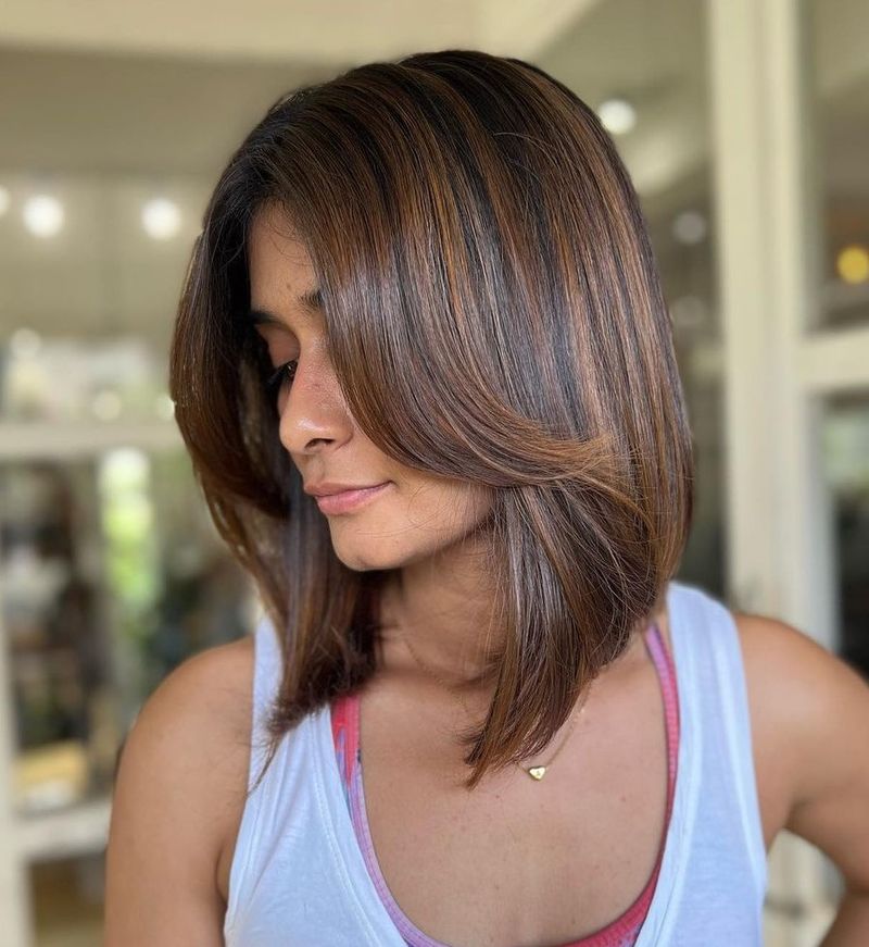 Elegant Long Bob with Subtle Highlights