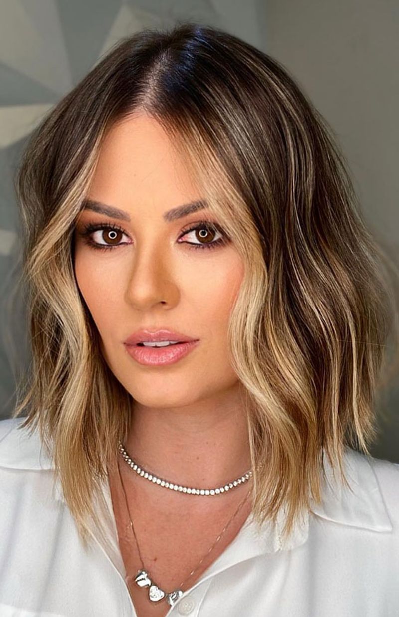 Lob texturizado con balayage